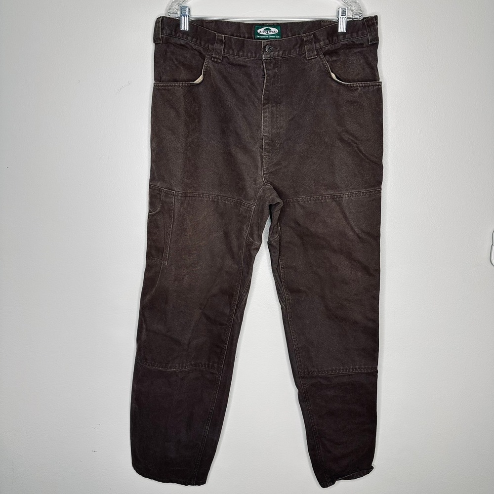 Arborwear Original Tree Climbers Gear Brown Canvas Double Knee Work Pants 36x32